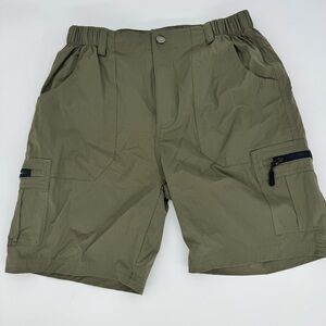 Voyager Outdoor Cargo Shorts – Olive Green – Men’s Medium